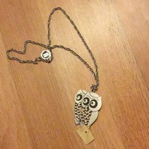 Two owl vintage necklace